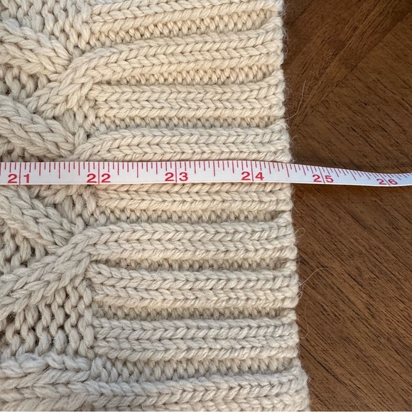 Anthropologie Moth Cozy Cream Cable Knit Sweater - Picture 14 of 15